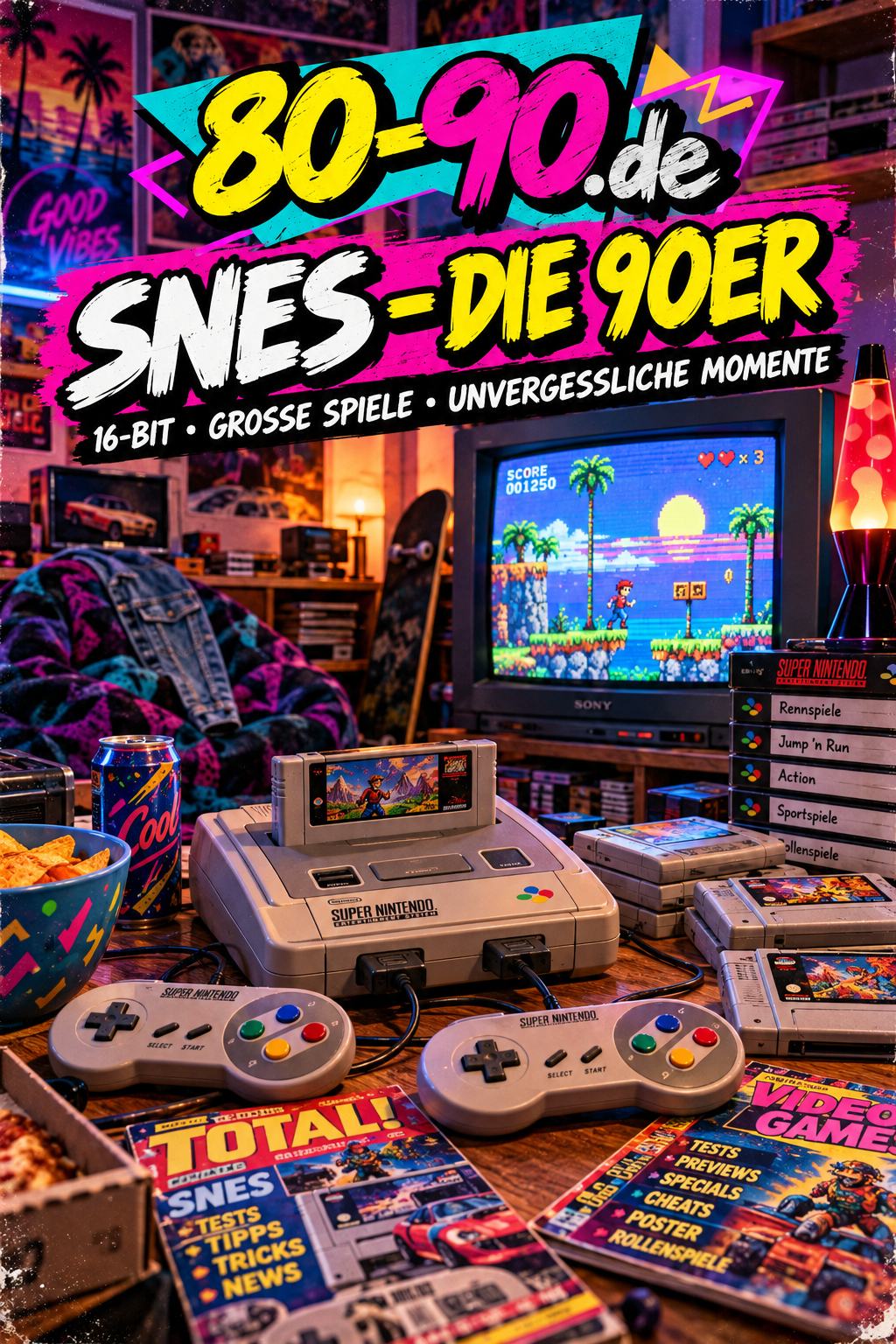80-90.de Magazinmotiv zum SNES der 90er