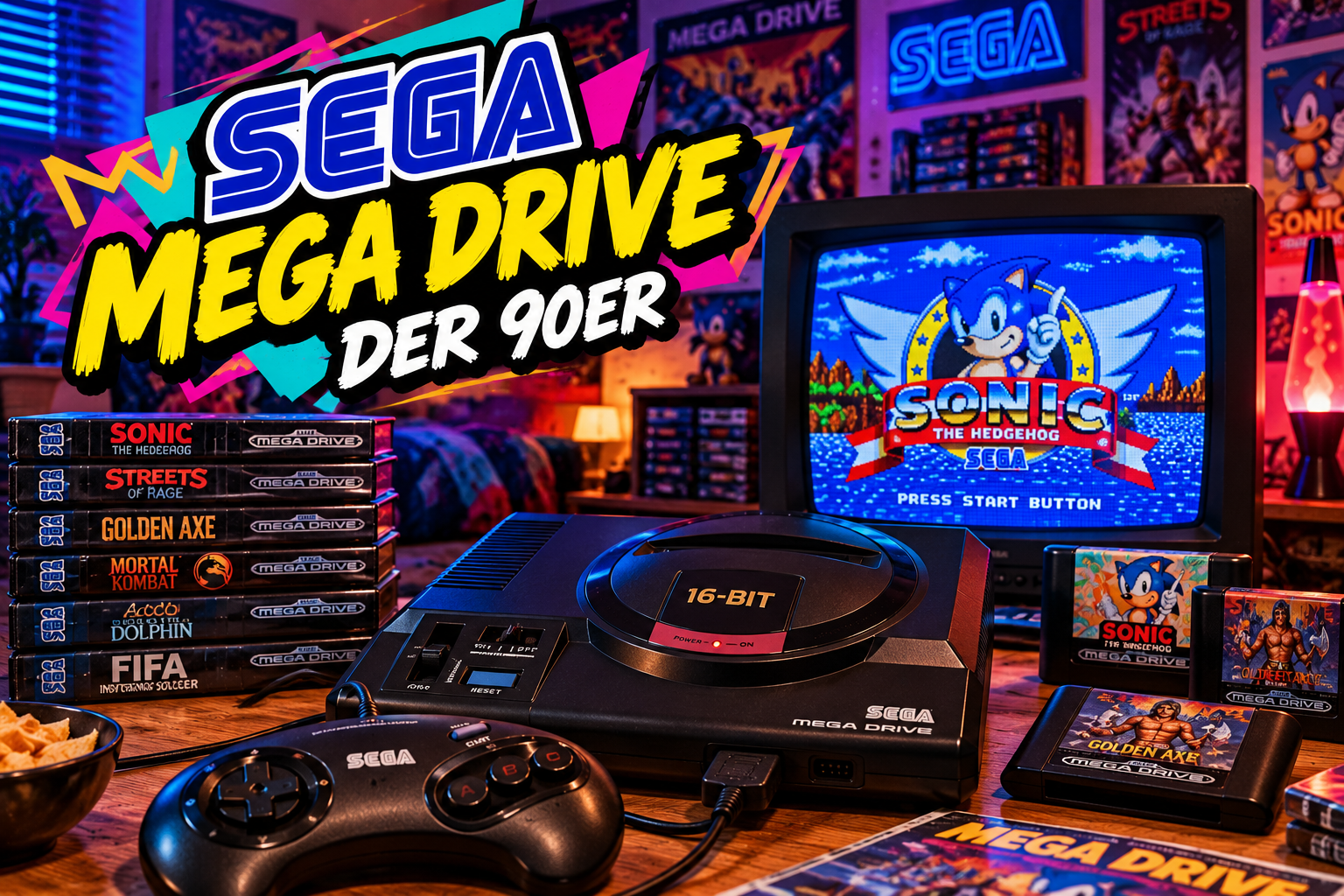 80-90.de Magazinmotiv zum Sega Mega Drive der 90er