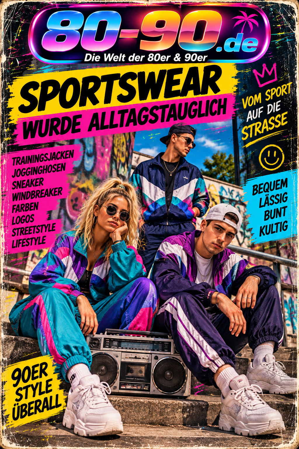 80-90.de Magazinmotiv zu Sportswear und 90er-Streetwear
