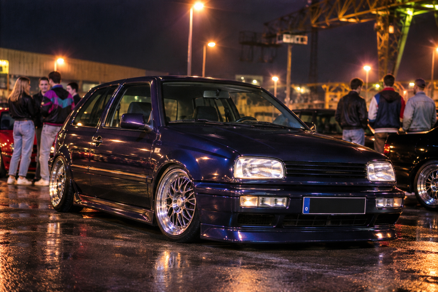 Getunter Golf der 90er bei einem Tuning-Treffen