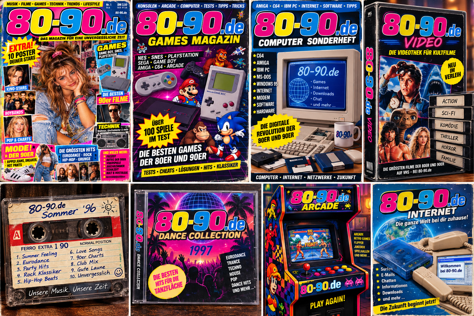 80-90.de Games Special – Magazinmotiv zu Arcade-Klassikern