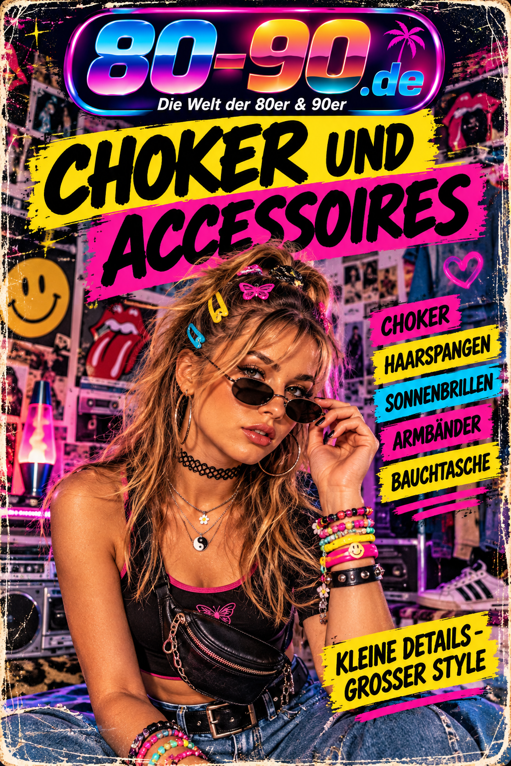 80-90.de Magazinmotiv zu Chokern und Accessoires der 90er