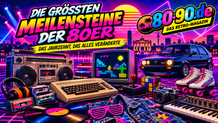 Breites Titelbild mit Aufmacher Die größten Meilensteine der 80er für 80-90.de
