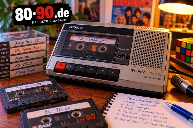 Kassettenrecorder und Mixtapes aus den 1980er- und 1990er-Jahren