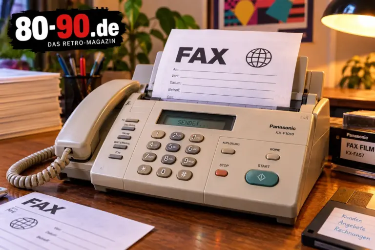 Faxgerät im Büro der 1980er- und 1990er-Jahre