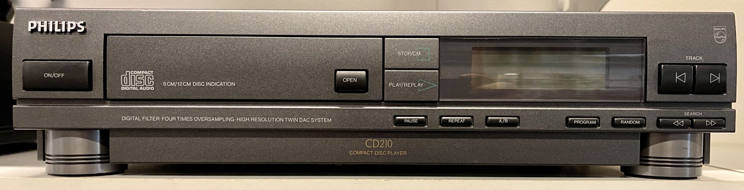 Philips CD210 Stereo-CD-Player aus den frühen 1990ern